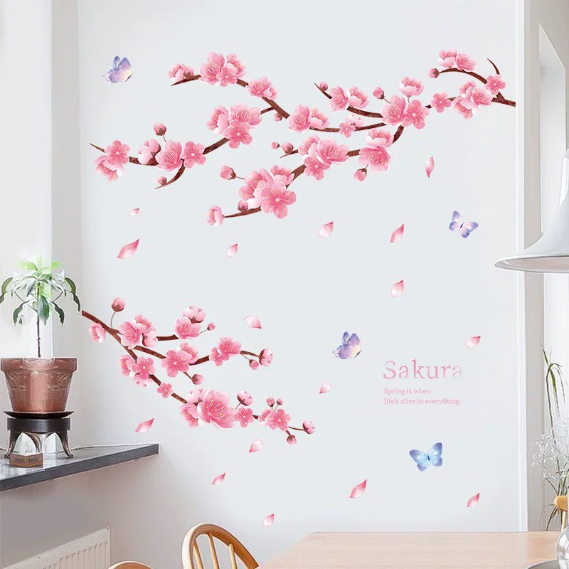 Dán trang trí tường phòng khách, decal dán tường hình phong cách Nhật hàng đẹp | WebRaoVat - webraovat.net.vn