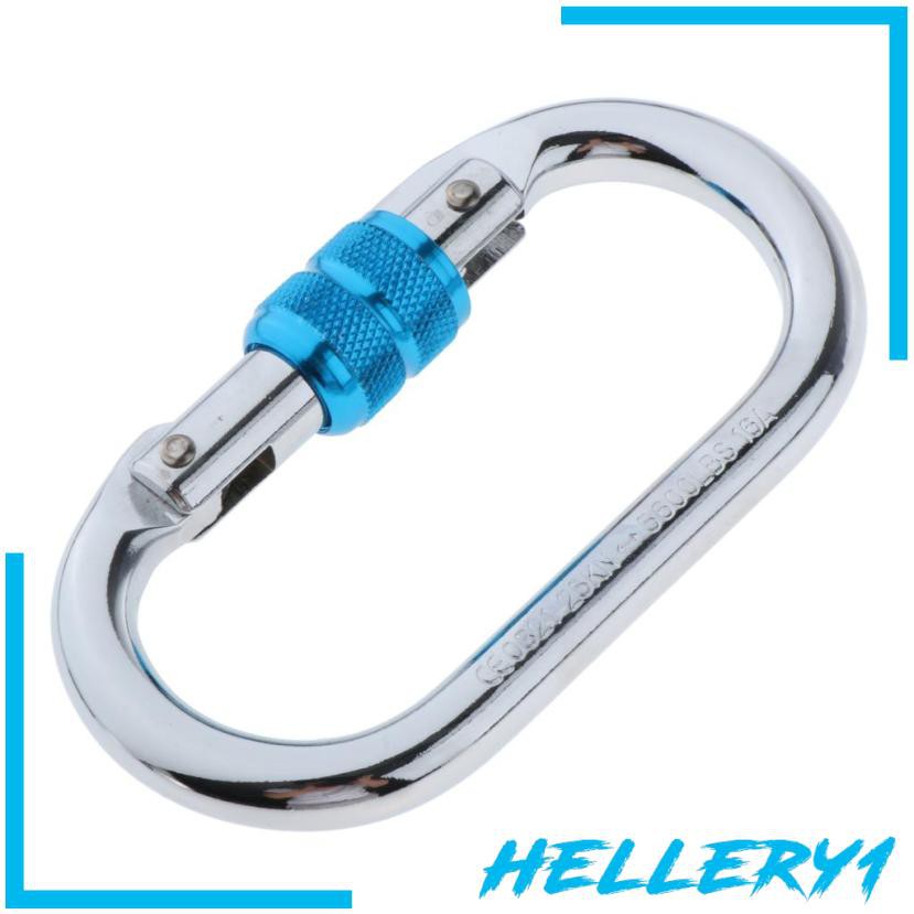 1 Móc Khóa Carabiner Bằng Sắt Hình Chữ O 25KN Tiện Dụng Cho Leo Núi / Cắm Trại