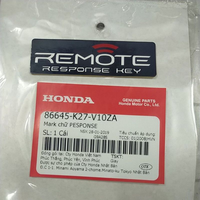 Tem Remote Honda Air Blade 125