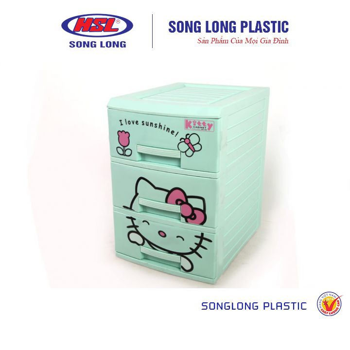 Tủ đựng quần áo cho bé, tất, đồ lót - Tủ Kitty Song Long