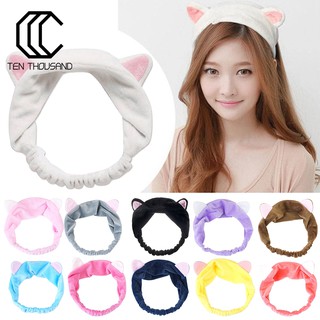 Băng đô tai mèo cho nữ rửa mặt
