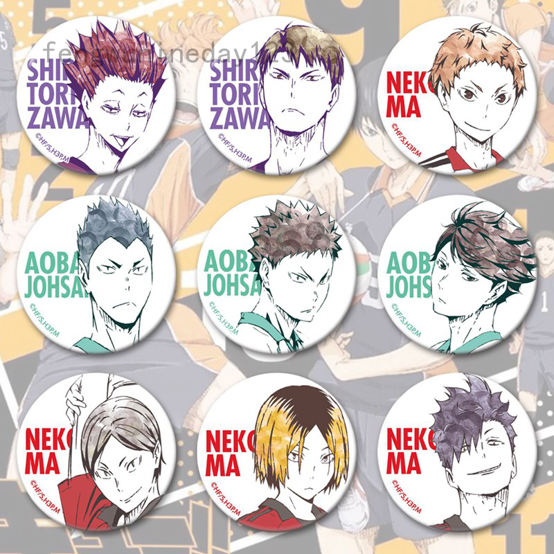 Huy Hiệu Cài Áo 58mm Haikyuu