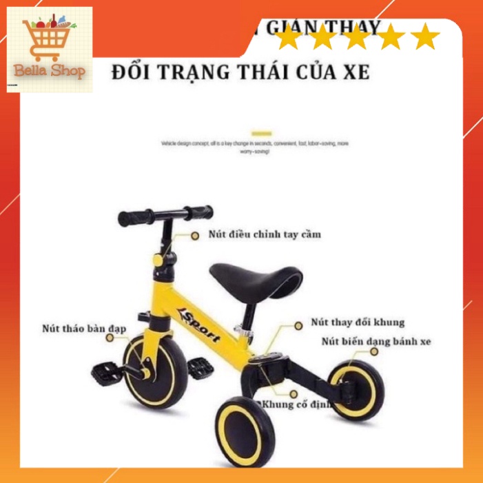 XE ĐẠP 3IN1 KẾT HỢP XE CHÒI CHÂN XE THĂNG BẰNG CHO BÉ HOẠT ĐỘNG NGOÀI TRỜI
