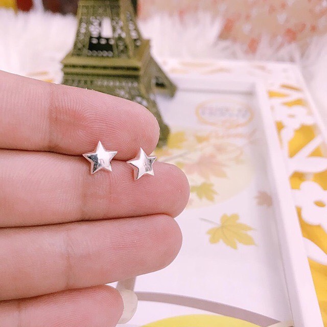 Bông tai nụ ngôi sao bạc thật - Kho sỉ bạc Nhất Linh