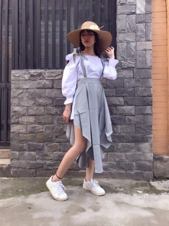 Set yếm sơ mi caro dễ thương