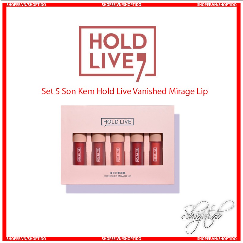 Set 5 Son Kem Bóng Hold Live Varnished Mirage Lip Hàng Nội Địa Cao Cấp No.HL311