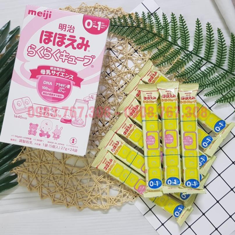 (Bán Lẻ) Sữa Meiji Thanh 27gr Số 0 Hàng Nội Địa Nhật - Date 2022