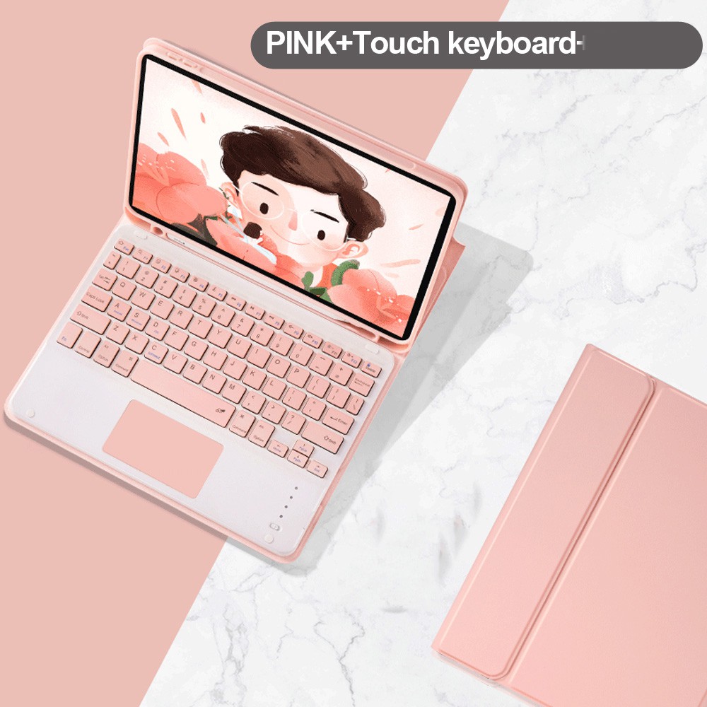 Bao da máy tính bảng chống sốc có giá đỡ & ngăn bút chì + bàn phím không dây cho iPad Pro 11 2020/2018 | BigBuy360 - bigbuy360.vn