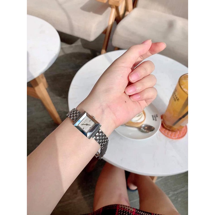 Đồng Hồ Nữ Gucci G Frame Women's Stainless Steel YA128402