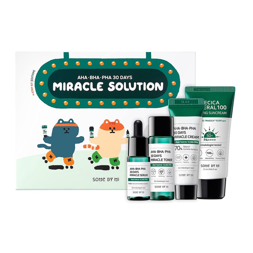 Bộ 4 Món Some By Mi AHA-BHA-PHA 30 Days Miracle Solution 4 Step Kit Edition