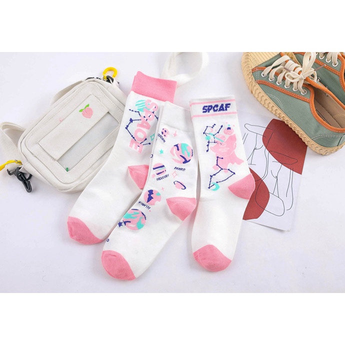 Vớ Tất cotton thể thao cao cổ Nam Nữ phong cách trẻ trung, cá tính.