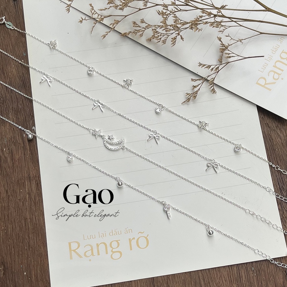 Lắc chân nữ bạc S925 thời trang nữ tính - Gạo Silver GLC0104