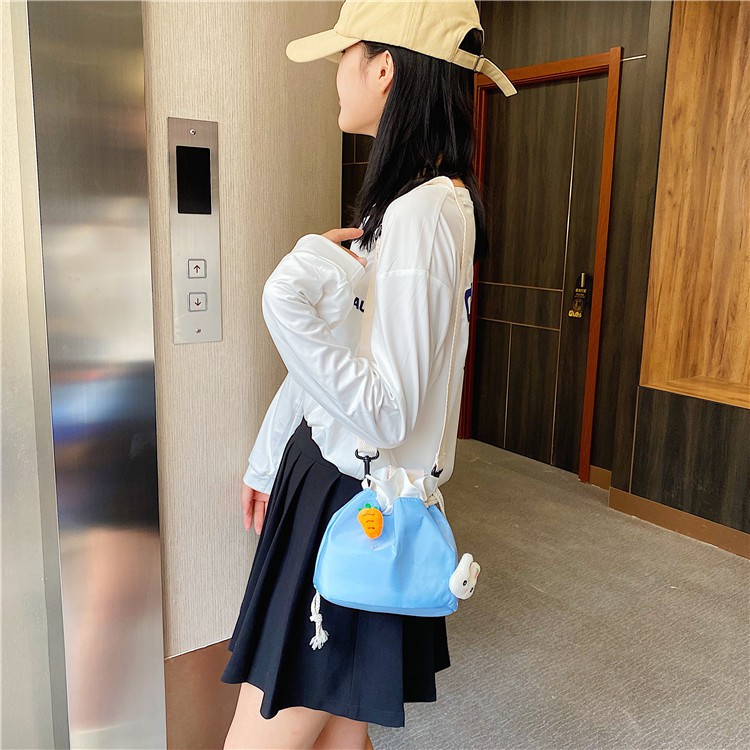 Túi Vải Đeo Chéo Dây Rút Siêu Kute Style Hàn Quốc Mẫu Mới 2021 TDC22