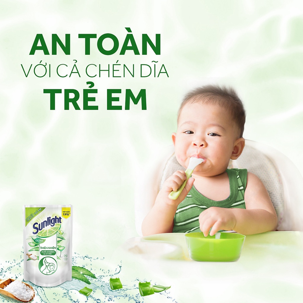 Nước rửa chén Sunlight Thiên nhiên (trắng) Túi 750g
