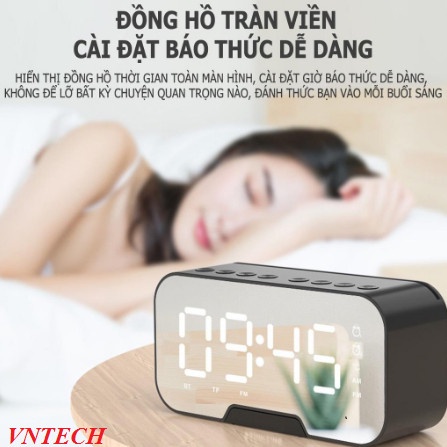 Loa Bluetooth Đồng Hồ G10 Cao Cấp, Kiêm Báo Thức, Đài FM, Màn Hình Led Tráng Gương