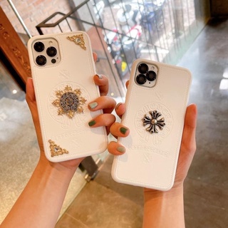 Ốp iphone chrome.heart da trắng logo ✔12 promax.12 pro. iphone 12 ✔️ 11 promax. 11 pro. iphone 11 ✔️ xsmax. xs/x. 8p/7p