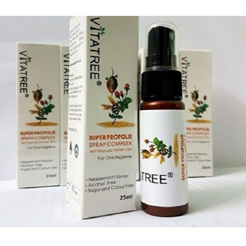 Xịt Keo Ong Vitatree Super Propolis Spray Manuka Honey 25ml