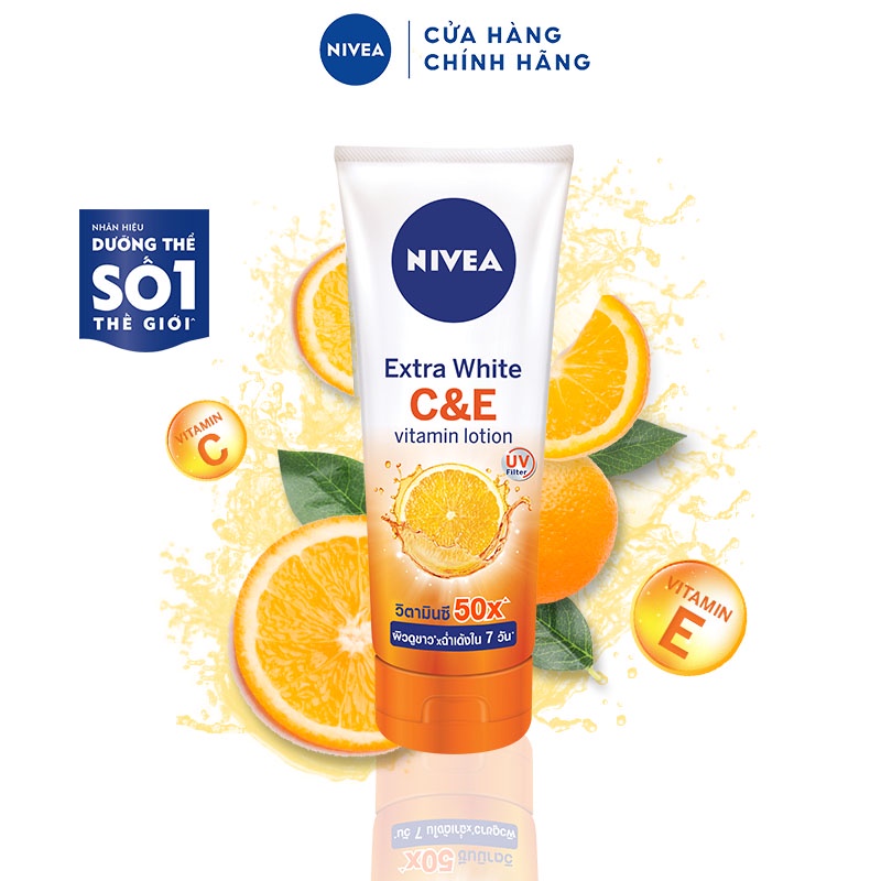 Bộ đôi dưỡng thể NIVEA VITAMIN C&amp;E và C&amp;A sáng da mờ đốm nâu sau 7 ngày -180ML