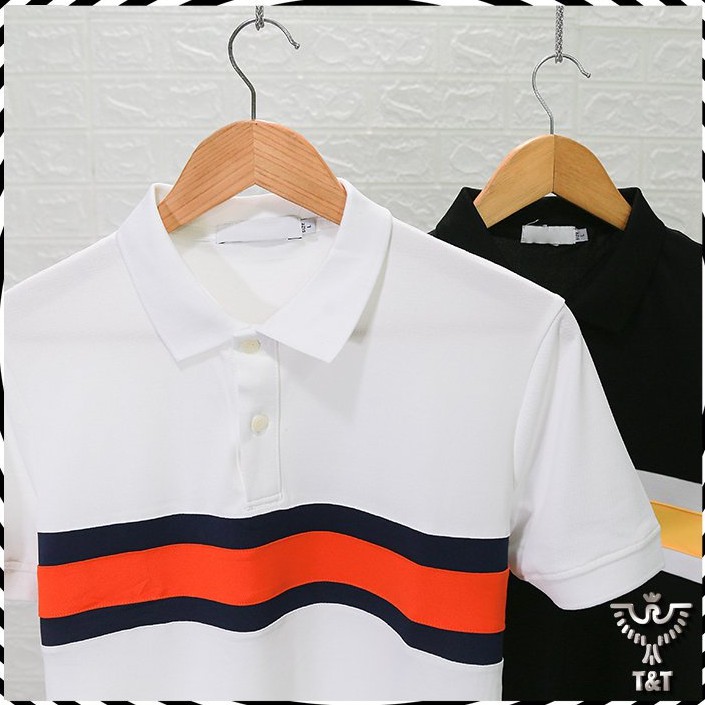 Áo phông nam có cổ đẹp tay ngắn mẫu Polo kẻ ngang mới BAT128 - BLUE MENSWEAR | BigBuy360 - bigbuy360.vn