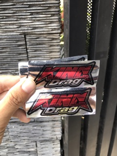 2 miếng tem kingdrag crom dán mọi bề mặt của xe