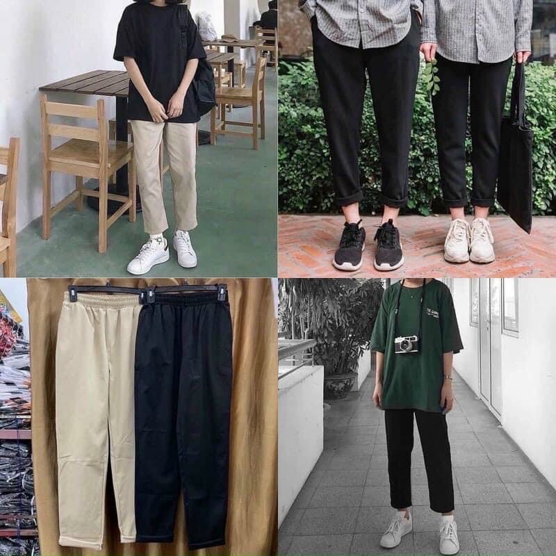 Quần kaki ống suông unisex quần tây mềm mịn thích hợp mặc đi chơi đi học