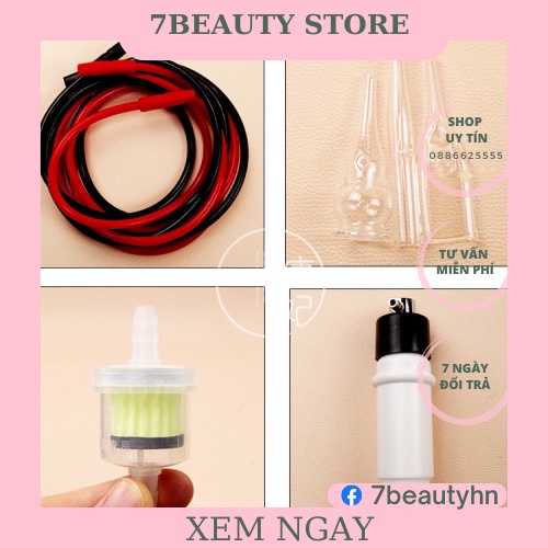[1 Bộ 2 Dây Đỏ Và Đen] Dây thay thế máy hút mụn phun sương, 5 in 1
