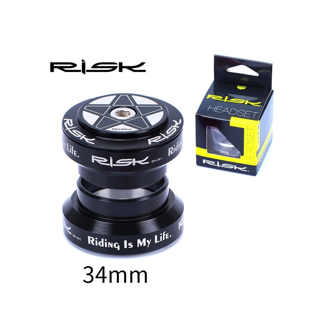 Bộ chén cổ hiệu Risk xe đạp leo núi fixgear bạc đạn nhôm 34mm cổ nổi