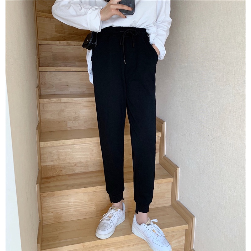 Quần Dài Lưng Cao Phong Cách Hàn Quốc Cho Nữ