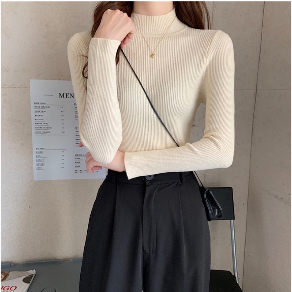 Áo len nữ RENEE cao cấp - áo len tăm nữ cổ 3p dày dặn cực ấm basic không bai không xù hàng Quảng Châu - A30 | BigBuy360 - bigbuy360.vn