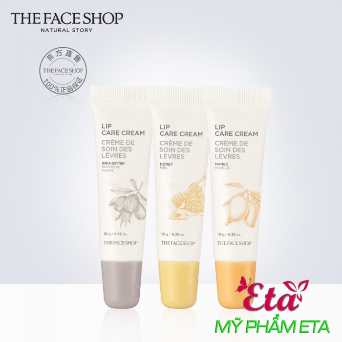 Son dưỡng môi bơ xoài TFS Lip Care Cream The Face Shop Shea Butter  Mango fmgt (New 2020)