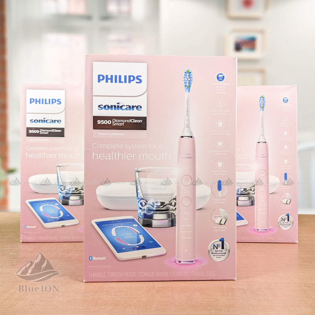 [Hàng Mỹ] Bàn chải điện Philips Sonicare 9500 DiamondClean Rechargeable Electric Toothbrush