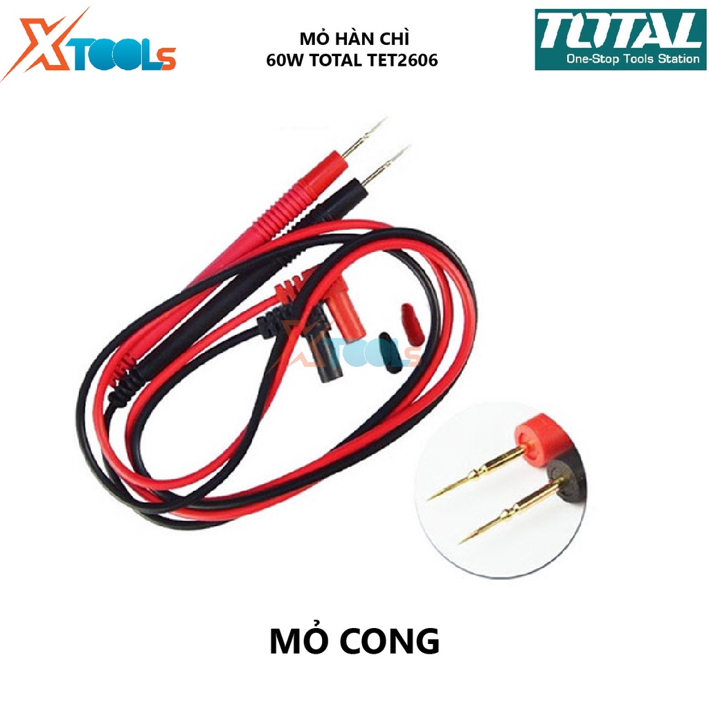 Mỏ hàn chì TOTAL TET2606 Mỏ hàn chì cầm tay 220V-240V~50Hz Công suất 60W làm nóng 3~5 phút hàn dính, làm nóng chảy linh