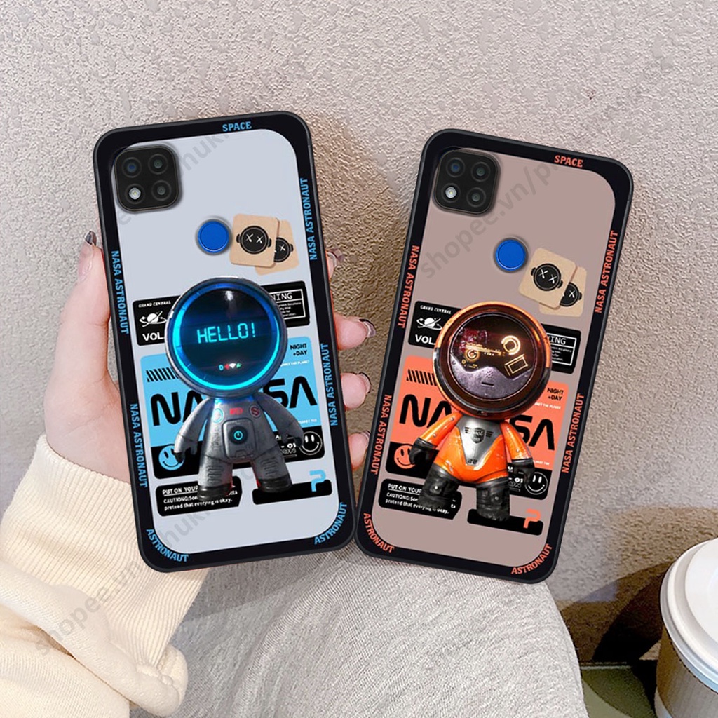 Ốp lưng Xiaomi Redmi 9C hình người máy, robot nasa đáng yêu dễ thương