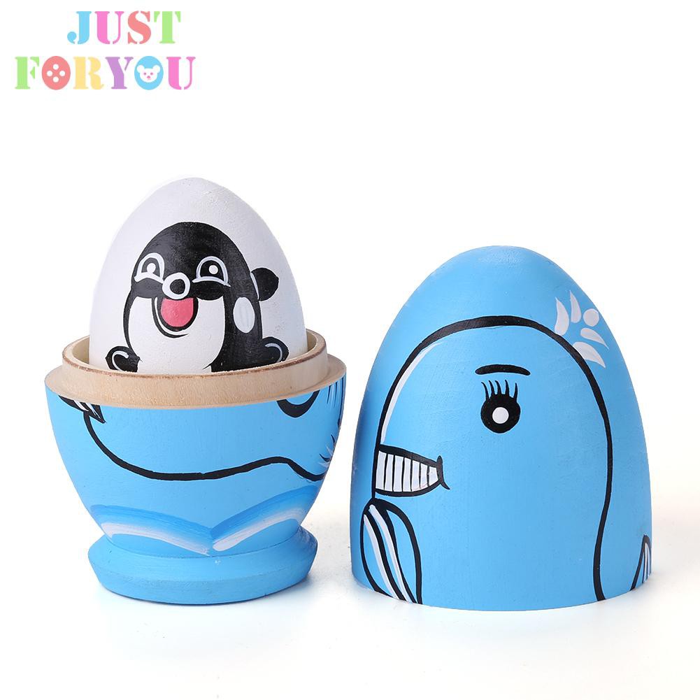 Đồ Chơi Búp Bê Nga Matryoshka Bằng Gỗ 5 Lớp Vẽ Tay Hình Cá Voi Xanh Kiểu Dân Tộc