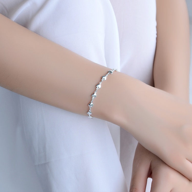 Lắc tay nữ hình trái tim nhỏ xinh, bạc S925 - LT124