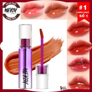 Son dưỡng |free ship| son tint bóng cho đôi môi căng mọng merzy aurora dewy tint 5.5g