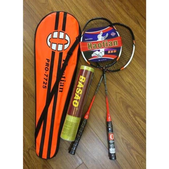 Combo bộ 2 cây Vợt Cầu Lông Haotian tặng ngay 1 hộp Cầu Ba Sao 10 quả