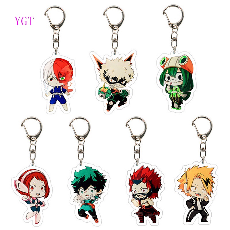 YGT Móc khóa acrylic hình Anime My Hero Academia Manga Todoroki Shoto Bakugou