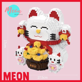 Xếp hình mèo may mắn - Miniblock mèo thần tài - size 4X