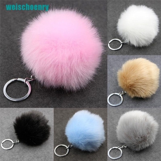 ✲Móc Khóa Banh Lông Thỏ Dễ Thương