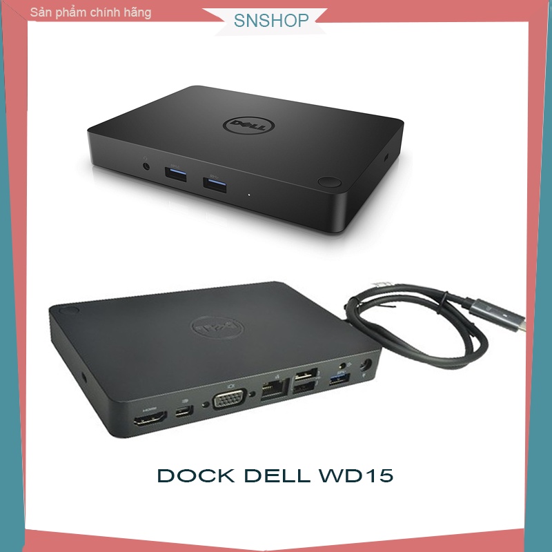 Dock Dell WD15 - Dell Docking Station WD15 chuyển đổi USB Type C cho Dell XPS, Latitude, Precision, Macbook,
