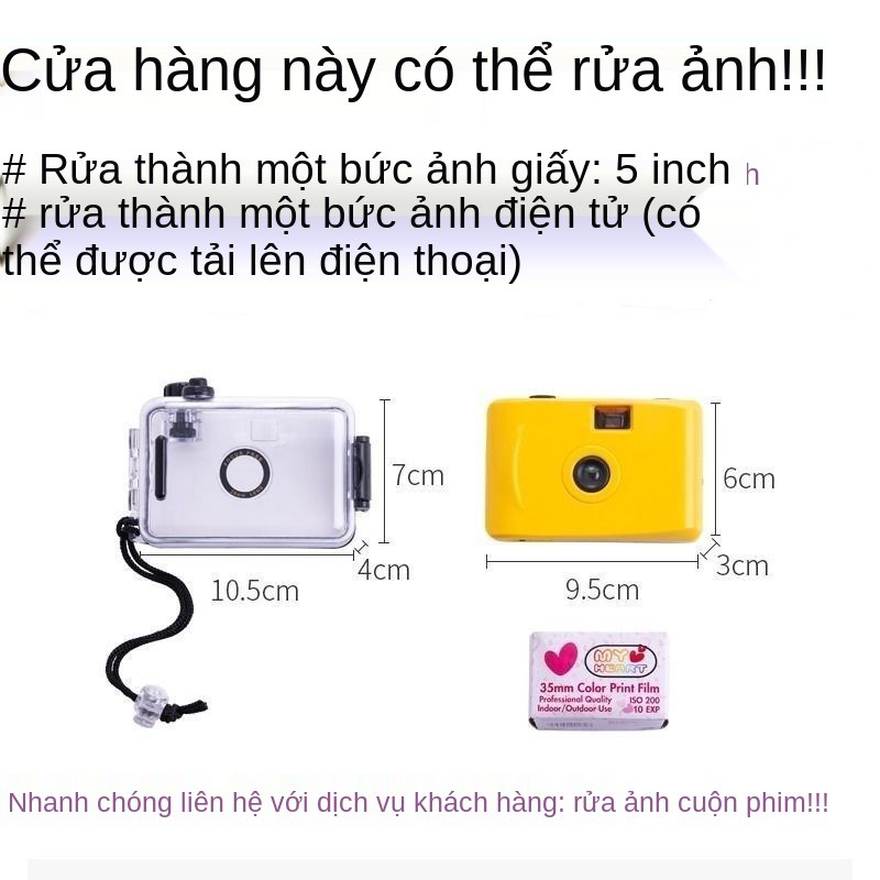 máy ảnh point-and-shoot retro film ngày sinh viên quà tặng camera HD mini chống nước hỗ trợ tùy chỉnh