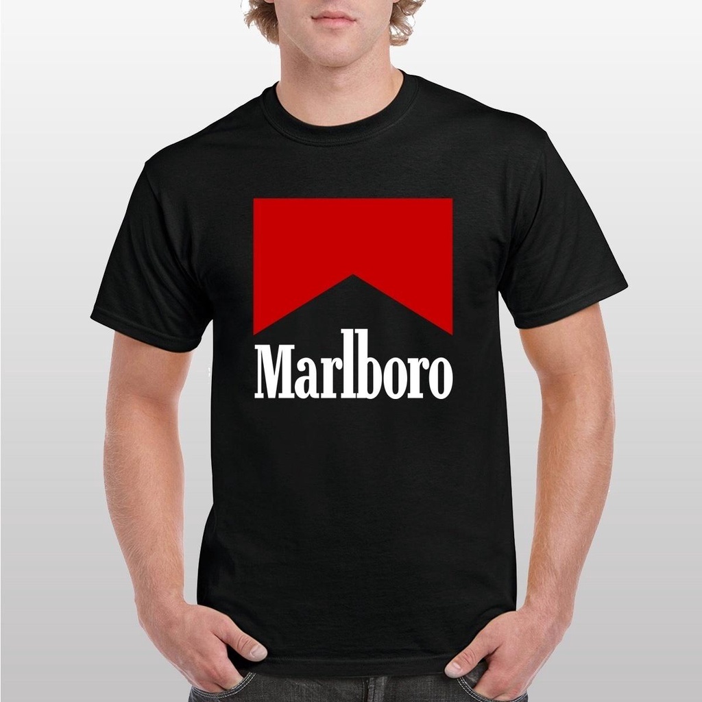 Áo Thun Ngắn Tay In Logo Marlboro Cá Tính Dành Cho Nam