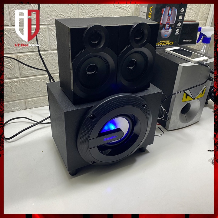 Loa máy tính laptop bluetooth để bàn chính hãng 2.1 BOSSTON T3700 có remote