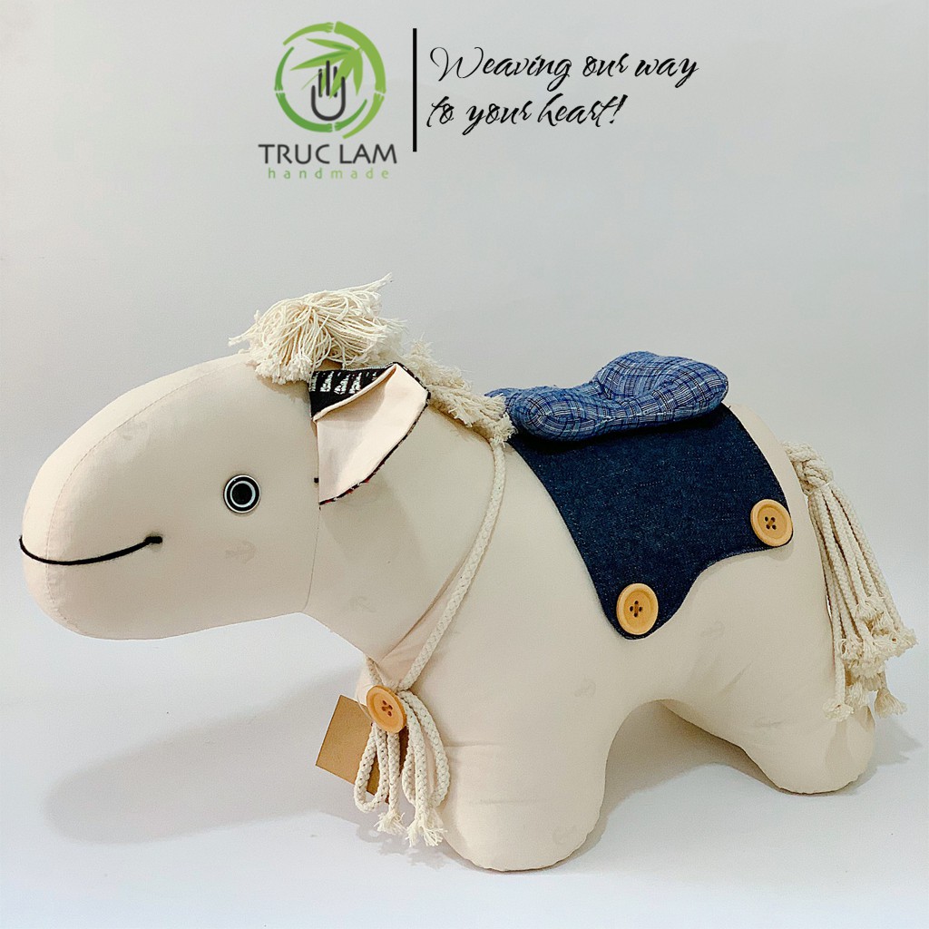 Đồ Chơi Cho Bé Thú Nhồi Bông Hình Con La Vải Denim Bông Gòn Cao Cấp Cỡ Lớn - Trúc Lâm Handmade