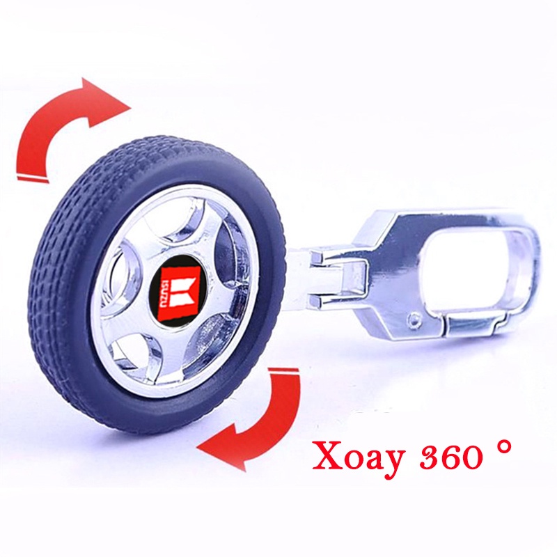 móc chìa khóa ô tô Isuzu móc khóa hợp kim lốp xe