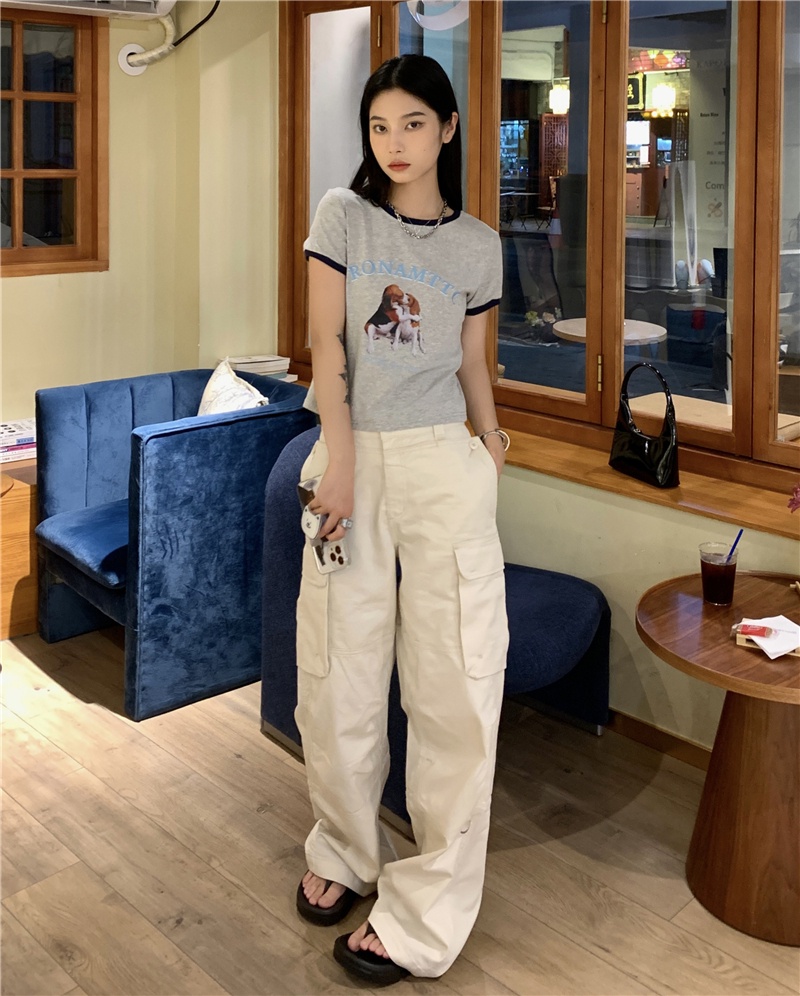 Áo Thun Nữ Tay Ngắn In Hình Cún Dễ Thương 51493