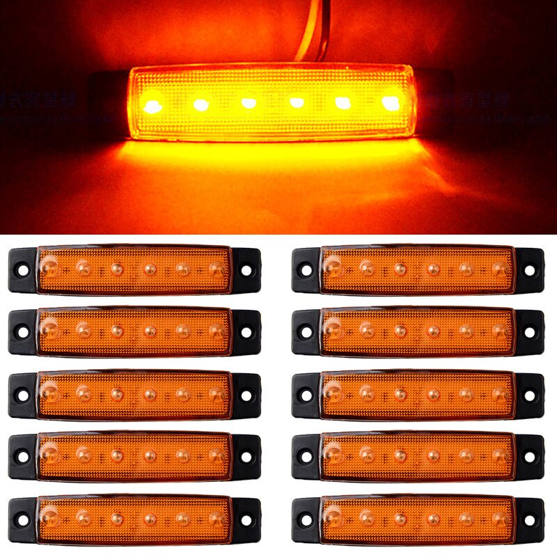 Đèn Led 6 Bóng 12/24V 6 SMD Gắn Hông Xe Hơi/Xe Tải