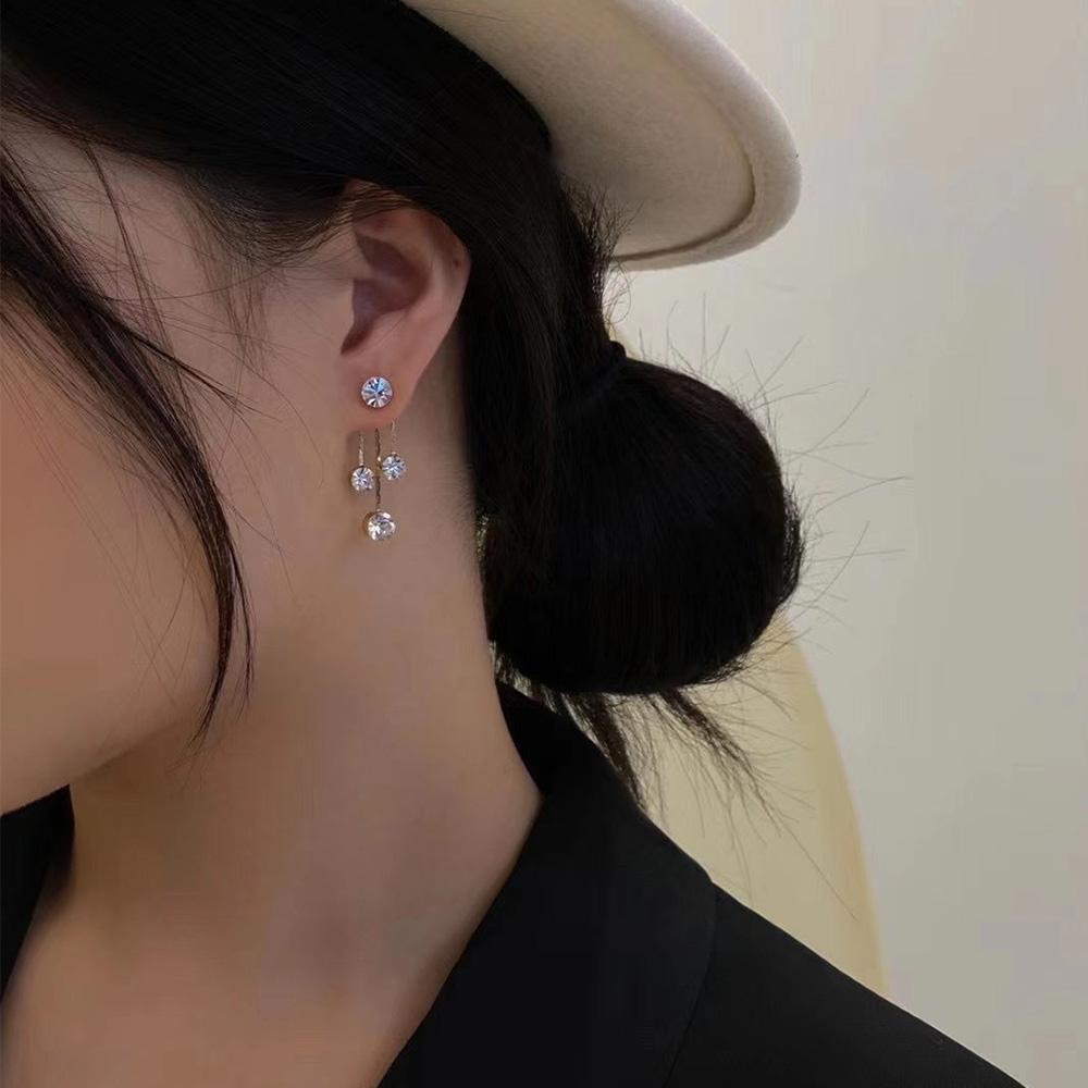 MOCHO Khuyên Tai Tua Rua Trước Và Sau Phong Cách Hàn Quốc Cho Nữ