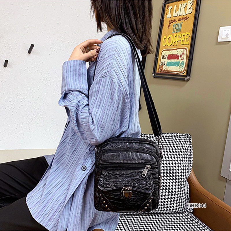 Túi xách nữ đeo vai đeo chéo, da mềm nhiều ngăn tiên lợi, phù hợp đi chơi đi làm THB044